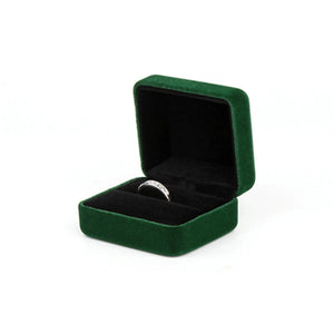 Flannel Jewelry Storage Box Ring Pendant Necklace Gift Case