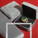 Flannel Jewelry Storage Box Ring Pendant Necklace Gift Case