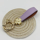 Leather Flower Car Keychain Hand Rope Accessories Couple Bag Ornaments