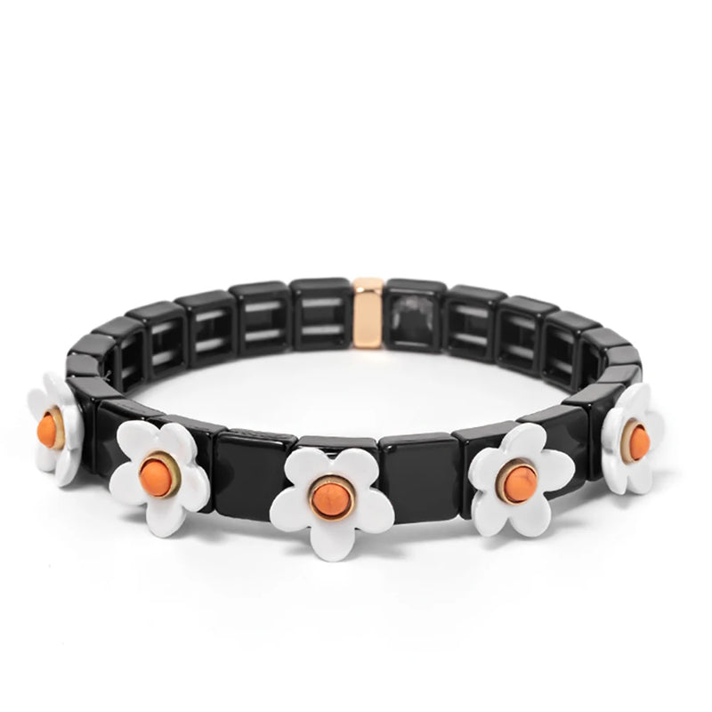 Colorful Beads Bracelets Bohemian Elastic Bangle for Women