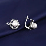 Geometric Hoop Earrings Crystal Stud French Jewelry