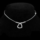 925 Sterling Silver Anklet Love Heart Pendant Foot Jewelry
