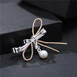 Freshwater Pearl Brooch Cubic Zirconia Flower Animal Insect Pin