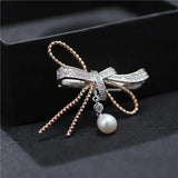 Freshwater Pearl Brooch Cubic Zirconia Flower Animal Insect Pin