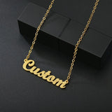 Customized Stainless Steel Nameplate Necklace Set for Girls