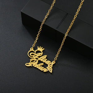 Customized Stainless Steel Nameplate Necklace Set for Girls