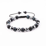 Faceted Hematite Stone Bracelet For Men