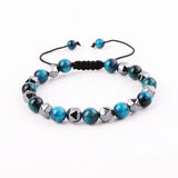 Faceted Hematite Stone Bracelet For Men