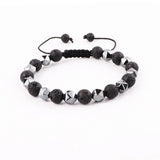 Faceted Hematite Stone Bracelet For Men