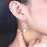925 Silver Infinity Earrings with Freshwater Pearls