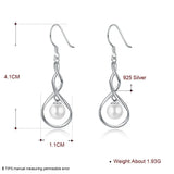 925 Silver Infinity Earrings with Freshwater Pearls