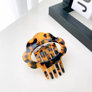 Geometric Acetic Acid Hairpins Insert Comb Colorful Brown Styling Tools