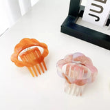 Geometric Acetic Acid Hairpins Insert Comb Colorful Brown Styling Tools