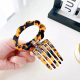 Geometric Acetic Acid Hairpins Insert Comb Colorful Brown Styling Tools