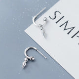 925 Silver Conical Stud Earrings for Men Women