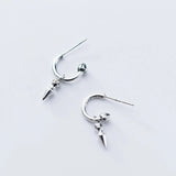 925 Silver Conical Stud Earrings for Men Women