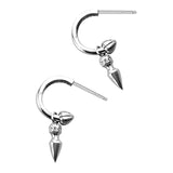 925 Silver Conical Stud Earrings for Men Women