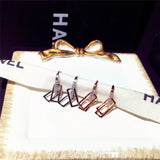 Geometry Temperament Ear Buckle Women Brilliant Earring