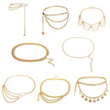 Girls Metal Waist Chain Plated Belt for Dresses Women