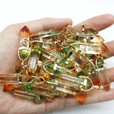Colorful Glass Pillar Point Pendants for Jewelry Making