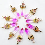 Colorful Glass Pillar Point Pendants for Jewelry Making