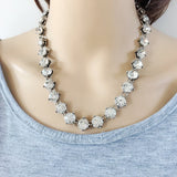 Crystal Stones Choker Necklace Wedding Party Jewelry