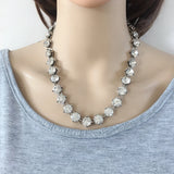 Crystal Stones Choker Necklace Wedding Party Jewelry