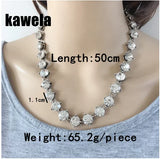 Crystal Stones Choker Necklace Wedding Party Jewelry