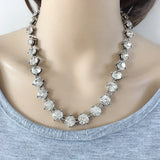 Crystal Stones Choker Necklace Wedding Party Jewelry