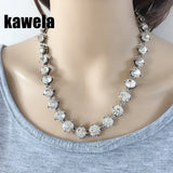 Crystal Stones Choker Necklace Wedding Party Jewelry