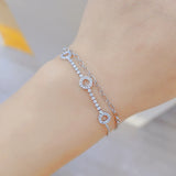 Double Layer Bracelet Sparkling Women Bracelet Fine Jewelry Accessories