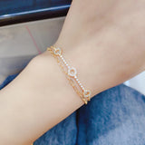 Double Layer Bracelet Sparkling Women Bracelet Fine Jewelry Accessories