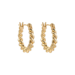 Geometric Twist Hoop Earrings Small Circle Beaded Jewelry