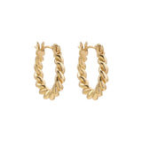 Geometric Twist Hoop Earrings Small Circle Beaded Jewelry