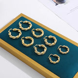 Geometric Twist Hoop Earrings Small Circle Beaded Jewelry