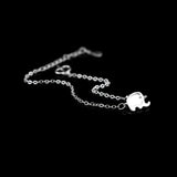 Elephant Flower Charm Bracelet 925 Sterling Silver Animal Pendant