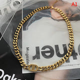 Double D Titanium Steel Necklace Thick Chain Letter