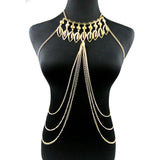 Women Bodychains Tassel Necklace Pendants Alloy Long Necklaces Chokers