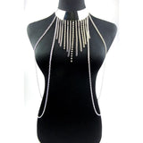 Women Bodychains Tassel Necklace Pendants Alloy Long Necklaces Chokers