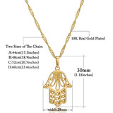 Hamsa Hand Pendant Necklace Men Women Jewelry Gift
