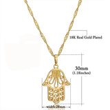 Hamsa Hand Pendant Necklace Men Women Jewelry Gift