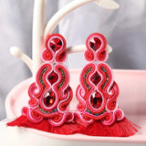 Ethnic Style Leather Earrings for Women