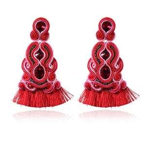 Ethnic Style Leather Earrings for Women
