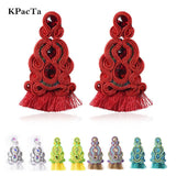 Ethnic Style Leather Earrings for Women