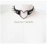 Harajuku Leather Punk Choker Belt Sweet Heart & Rivet Necklaces