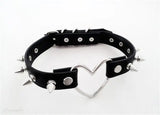 Harajuku Leather Punk Choker Belt Sweet Heart & Rivet Necklaces