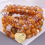 Stone Boho Bracelet Set Resin Beads Bracelets For Women
