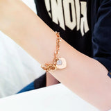 Heart Zircon Bracelet Titanium Steel Gift