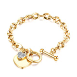Heart Zircon Bracelet Titanium Steel Gift