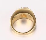 Stainless Steel Party Ring Rhinestone Men's Jewelry